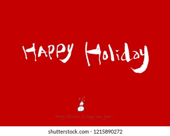 Hand drawn Christmas poster - vector