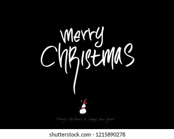 Hand drawn Christmas poster - vector