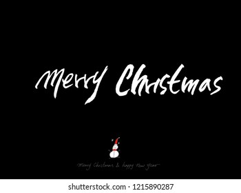 Hand drawn Christmas poster - vector