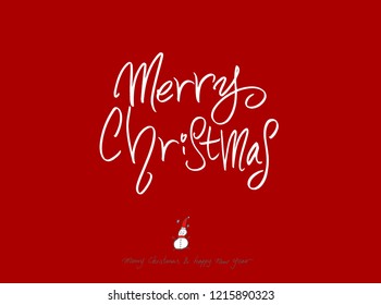 Hand drawn Christmas poster - vector