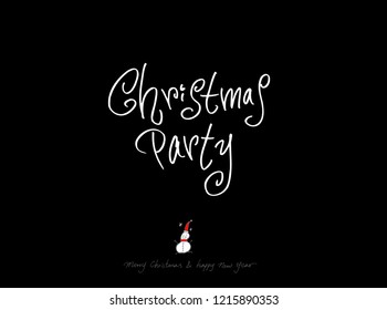 Hand drawn Christmas poster - vector