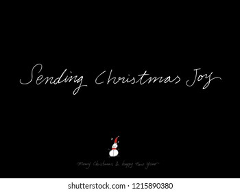 Hand drawn Christmas poster - vector