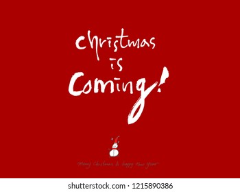 Hand drawn Christmas poster - vector