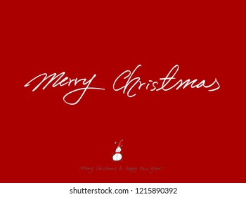 Hand drawn Christmas poster - vector