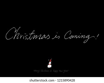 Hand drawn Christmas poster - vector