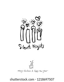 Hand drawn Christmas poster - vector