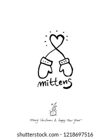 Hand drawn Christmas poster - vector