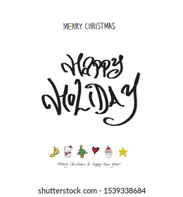 Hand drawn Christmas poster - vector