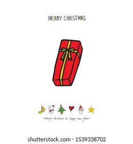 Hand drawn Christmas poster - vector