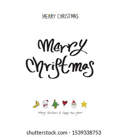 Hand drawn Christmas poster - vector