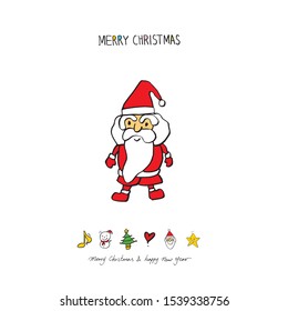 Hand drawn Christmas poster - vector