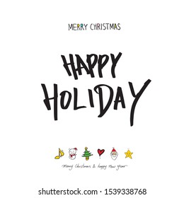 Hand drawn Christmas poster - vector