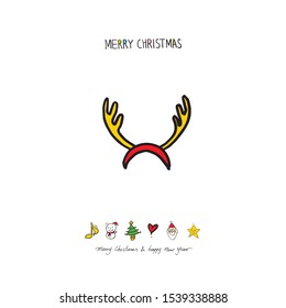 Hand drawn Christmas poster - vector