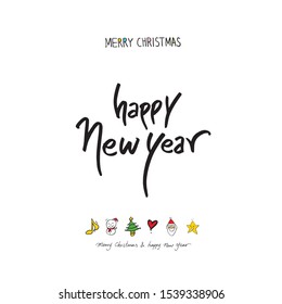 Hand drawn Christmas poster - vector