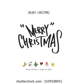 Hand drawn Christmas poster - vector