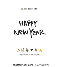 Hand drawn Christmas poster - vector