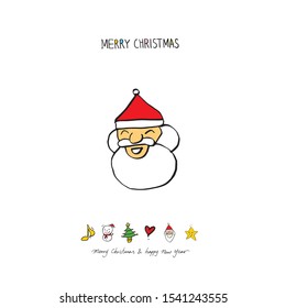 Hand drawn Christmas poster - vector