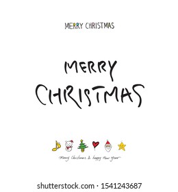 Hand drawn Christmas poster - vector