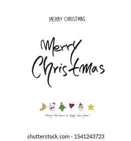 Hand drawn Christmas poster - vector