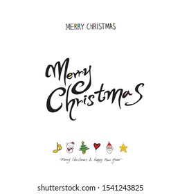 Hand drawn Christmas poster - vector