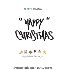 Hand drawn Christmas poster - vector