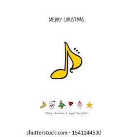 Hand drawn Christmas poster - vector