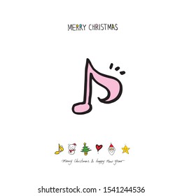 Hand drawn Christmas poster - vector