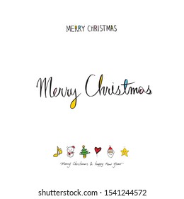 Hand drawn Christmas poster - vector