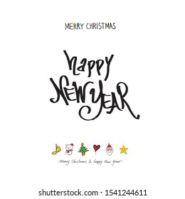 Hand drawn Christmas poster - vector