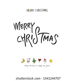 Hand drawn Christmas poster - vector