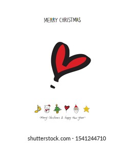 Hand drawn Christmas poster - vector