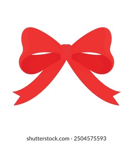 Hand drawn christmas ribbon illustration.