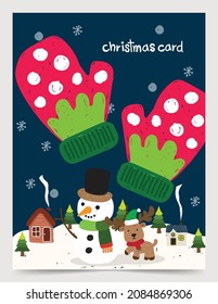 hand drawn christmas santa claus snowman card concept illustrator vector design 