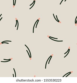 Hand drawn christmas seamless pattern. Modern abstact background. Surface design for wallpapers, packaging, textile, banners, cards, wrapping, apparel. New year vector illustration 