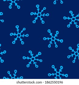 Patrón de Navidad sin manchas dibujado a mano con copos de nieve. Fondo invernal dibujado por lápiz de color. Fondo decorativo para tela, textil, papel envolvente, tarjeta, invitación, papel pintado, diseño web.