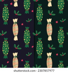 hand drawn christmas seamless pattern