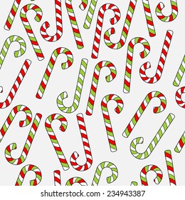 hand drawn christmas seamless pattern