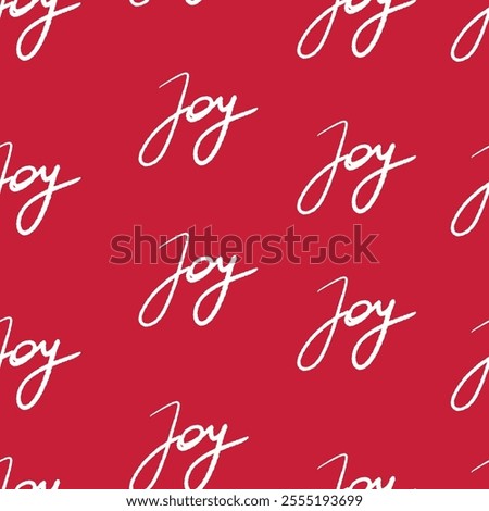 Hand drawn christmas seamless pattern. Calligraphy doodle for Christmas. Hand drawn lettering in simple style