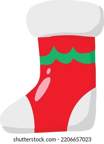 Hand Drawn christmas socks illustration isolated on background