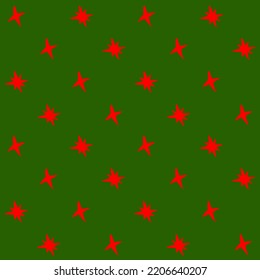 Hand Drawn Christmas Star Seamless Pattern	