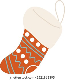 Hand Drawn Christmas Stocking Vector Illustration