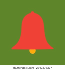 Hand drawn Christmas symbol element illustration. Jingle bell vector icon. Holiday card, poster