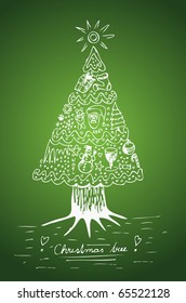 hand drawn christmas symbols