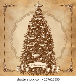 Hand drawn Christmas tree