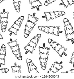 Hand drawn Christmas tree background.
