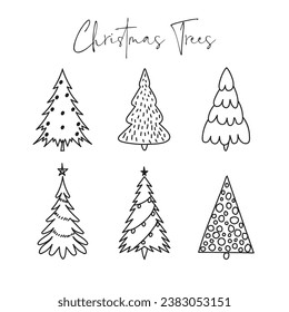 Handgezeichnete Skizze für Weihnachtsbaum