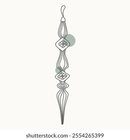 Hand drawn Christmas tree decoration. Doodle vector illustration for winter greeting cards, posters, stickers and seasonal design.