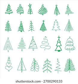 Handgezeichneter Weihnachtsbaum Doodle Art