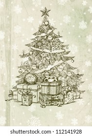 Christmas Tree Sketch Images Stock Photos Vectors Shutterstock