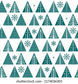 Hand drawn Christmas tree icon on white background. 